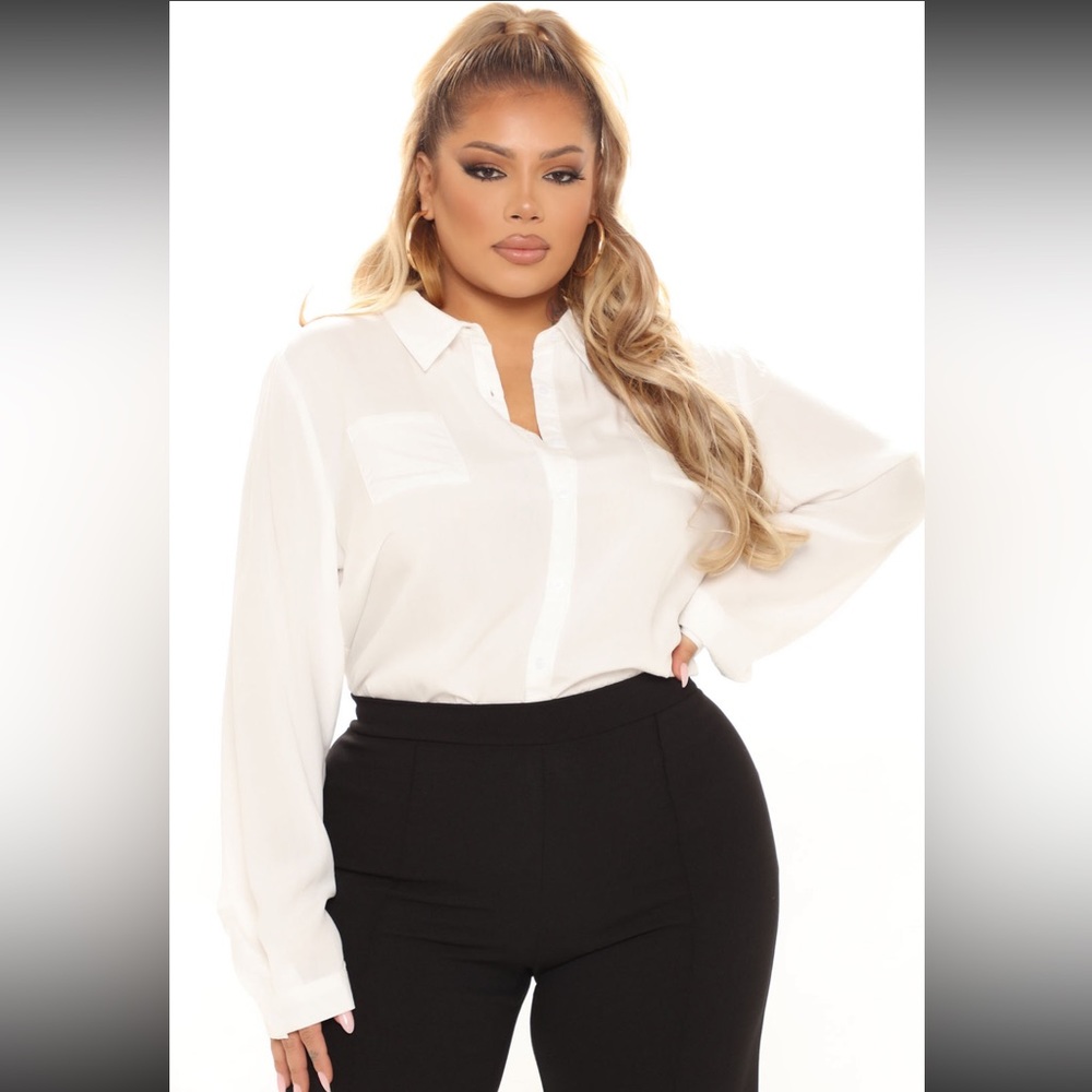 Fashion Nova Aurora Woven Top- Off white- size small *NEVER WORN* - Picture 5 of 12